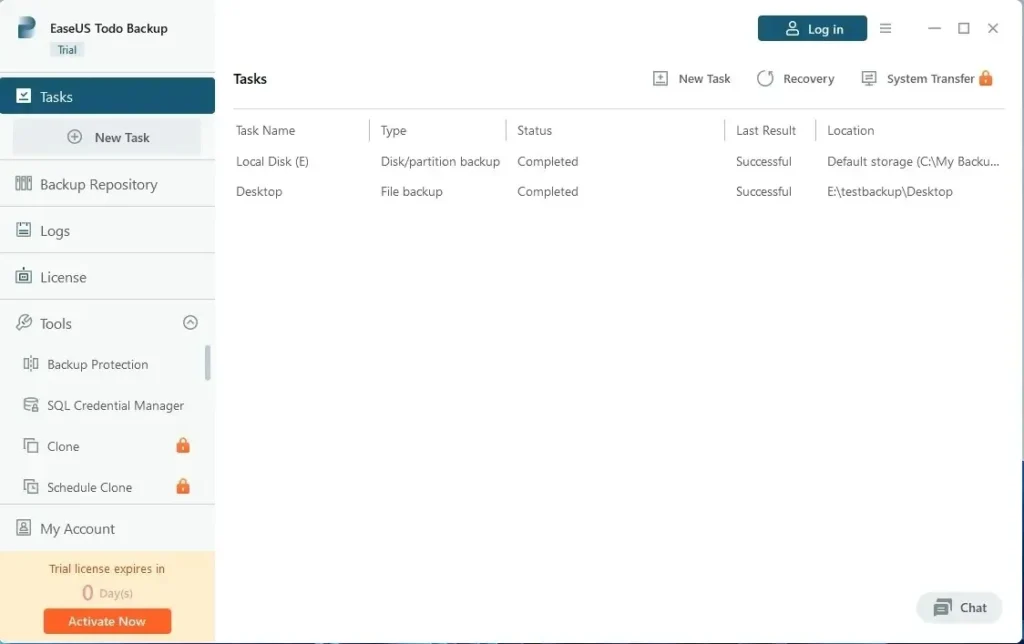 EaseUS Todo Backup 2